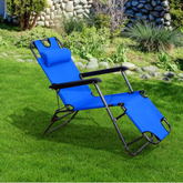 Katlanır Şezlong Sandalye 153x60x75 cm Mavi